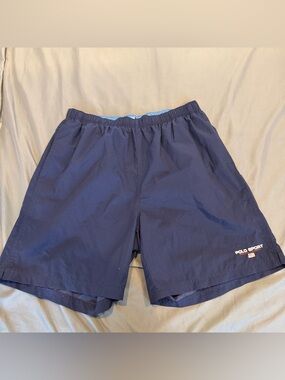 Polo Ralph Lauren Sport Mens Swim Trunks Large Blue Shorts Swimming Water Sports